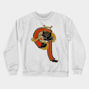 Dark Angel Letter Q Version Ochre Crewneck Sweatshirt